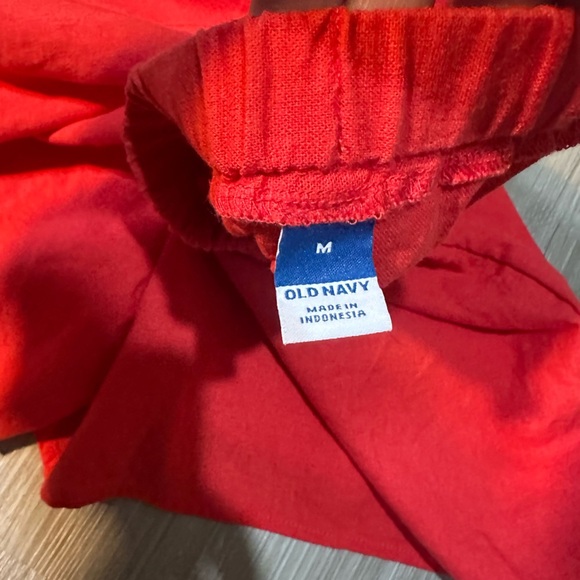 NWOT Old Navy Linen Blend Scarlet Red Skort size M - Picture 4 of 5